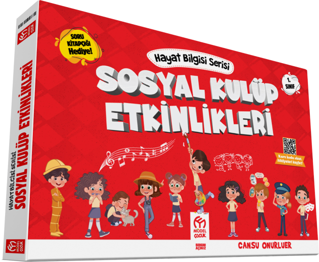 1. Sınıf Sosyal Kulüp Etkinlikleri Hikaye Seti 10 Kitap Model Çocuk-1