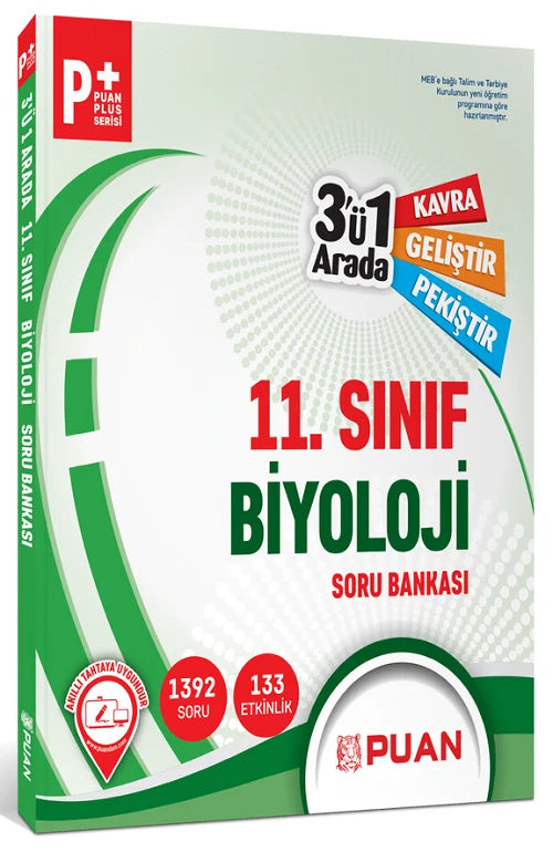 11. Sınıf Biyoloji 3`ü 1 Arada Soru Bankası Puan Yayınları-1