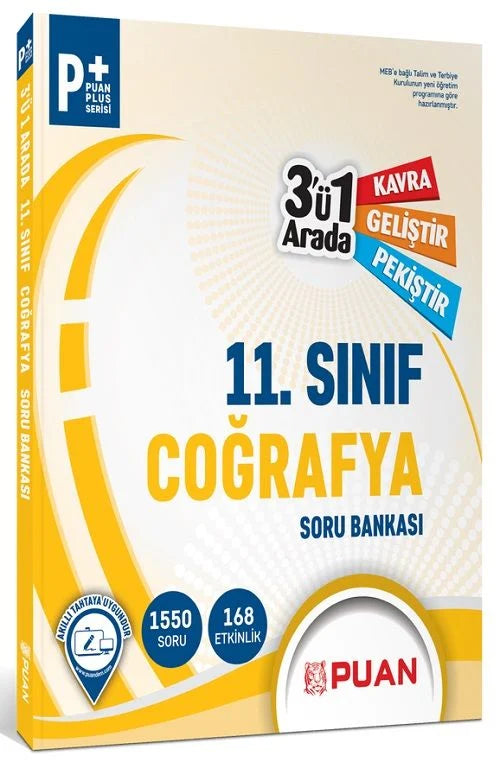 11. Sınıf Coğrafya 3`ü 1 Arada Soru Bankası Puan Yayınları-1
