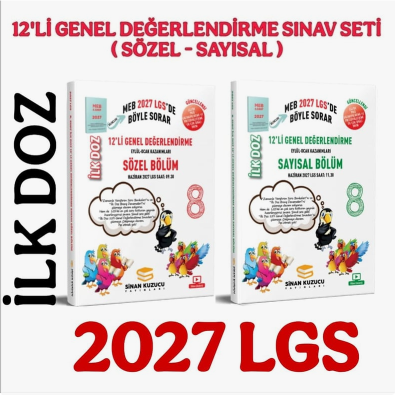2027 8. Sınıf İlk Doz 12`li Sayısal Sözel Genel Değerlendirme Sınavları-1