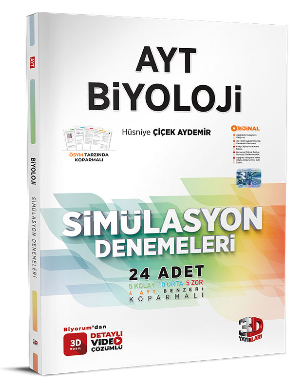 3D Yayınları AYT Biyoloji Simülasyon Denemeleri-1