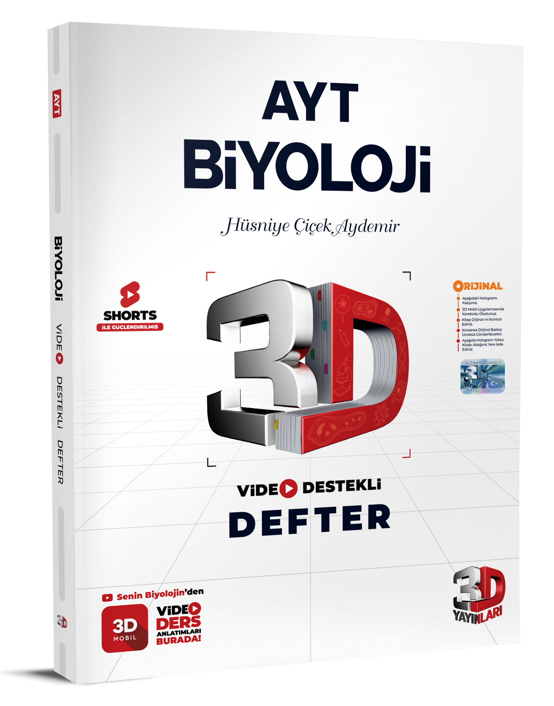 3D Yayınları AYT Biyoloji Video Destekli Defter-1