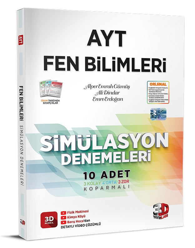 3D Yayınları AYT Fen Bilimleri Simülasyon Denemeleri-1