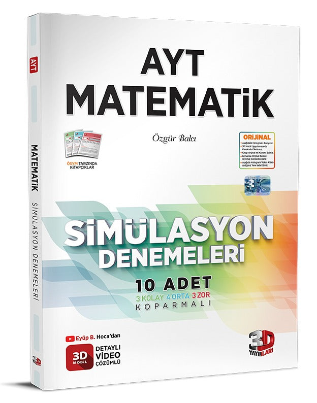 3D Yayınları AYT Matematik Simülasyon 10 lu Denemeleri-1
