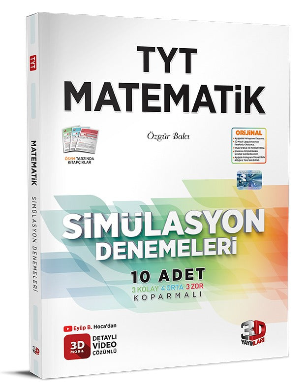 3D Yayınları TYT Matematik Simülasyon 10 Deneme-1