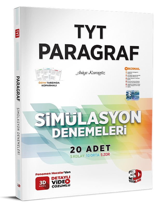 3D Yayınları TYT Paragraf Simülasyon 20 li Deneme-1