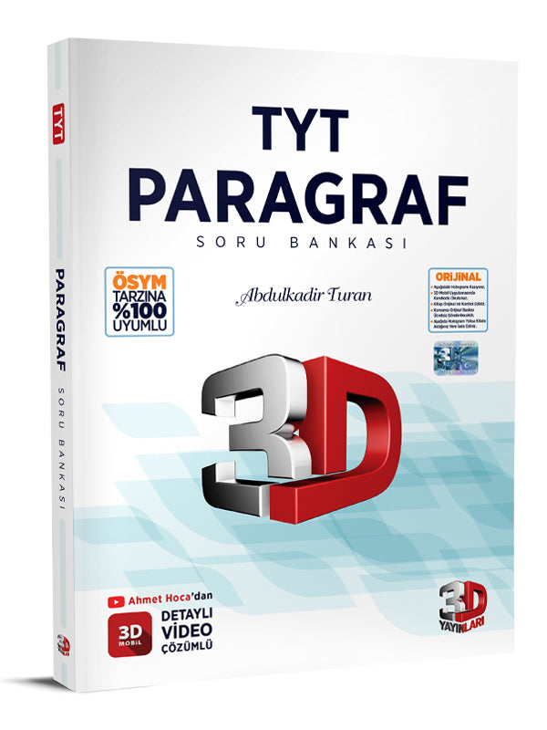 3D Yayınları TYT Paragraf Soru Bankası-1