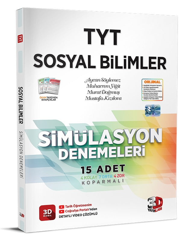 3D Yayınları TYT Sosyal Bilimler Simülasyon Denemeleri-1
