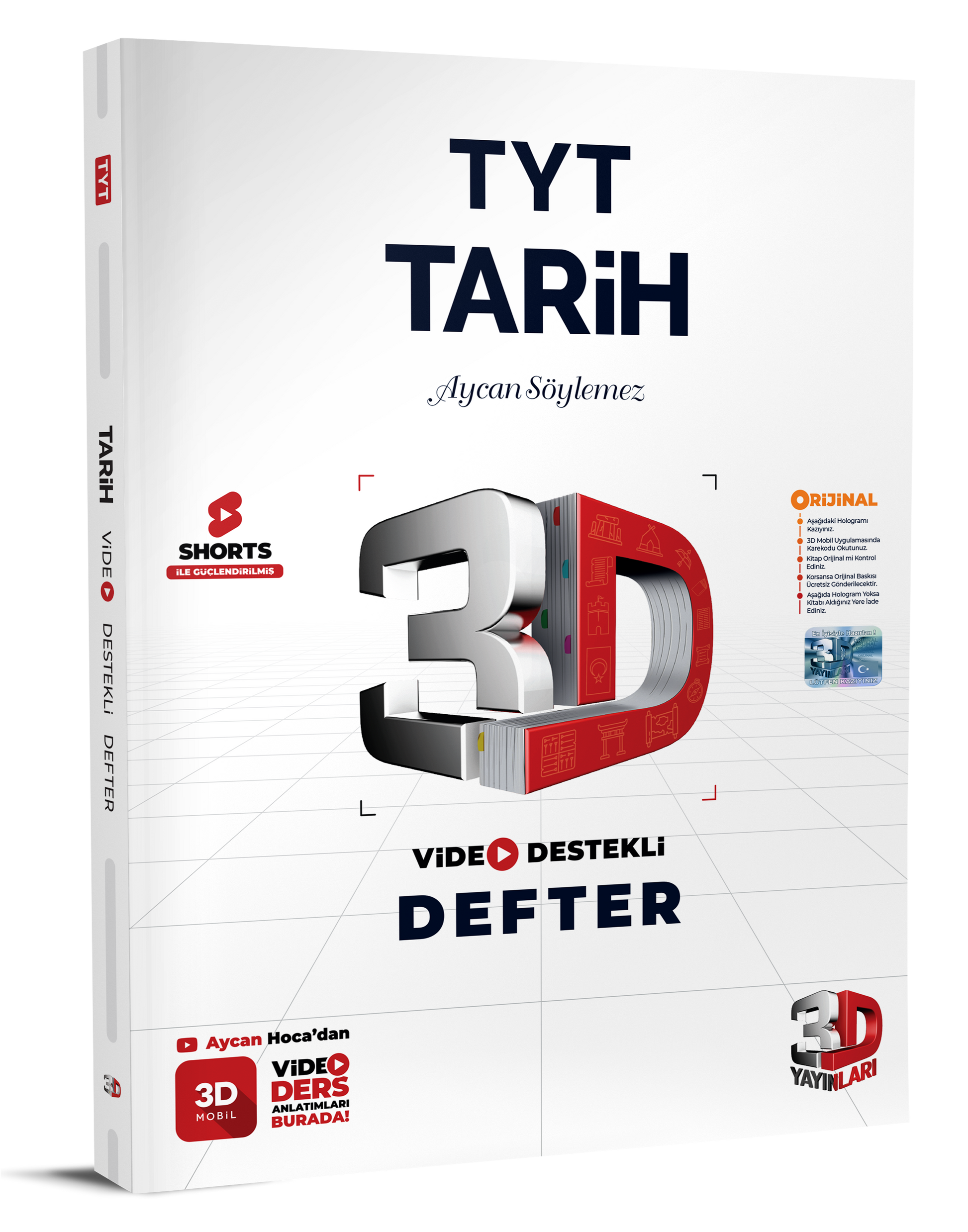 3D Yayınları TYT Tarih Video Destekli Defter-1