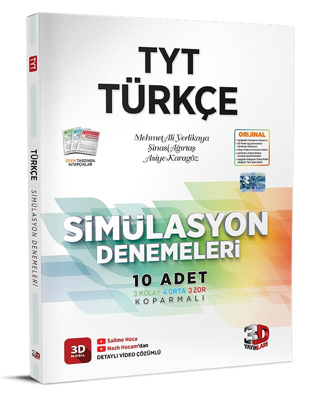 3D Yayınları TYT Türkçe Simülasyon 10 Deneme-1