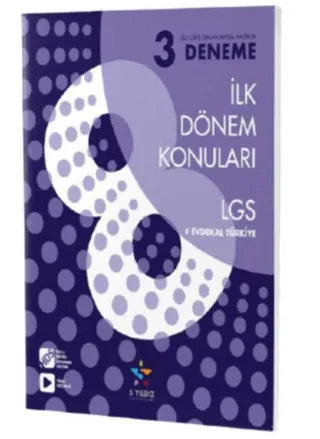 5 Yıldız Yayınları LGS İlk Dönem Konuları 3`Lü Deneme-1