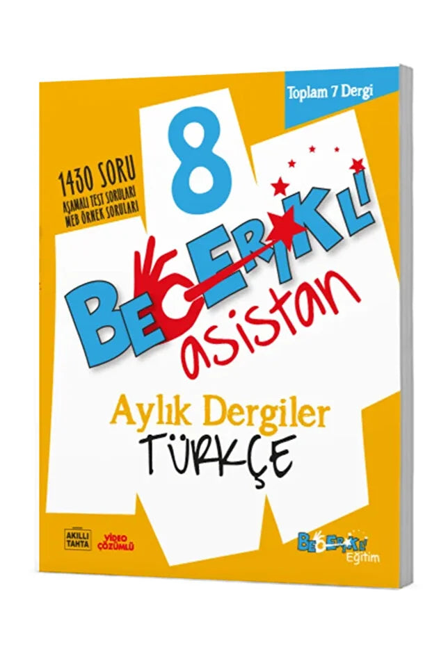 8. Sınıf Becerikli Asistan Türkçe Aylık Dergiler Seti