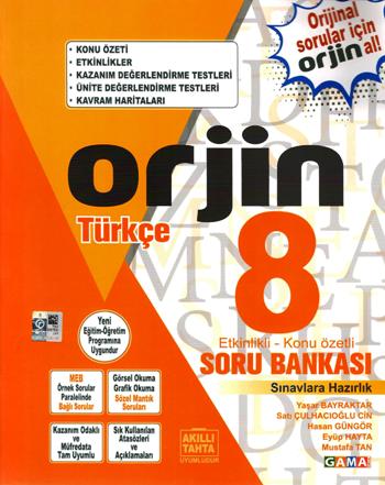 8. Sınıf Orjin Türkçe Konu Özetli Soru Bankası Gama Yayınları-1