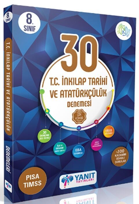 8. Sınıf T.C. İnkılap Tarihi ve Atatürkçülük 30 lu Branş Denemesi Yanıt Yayınları-1