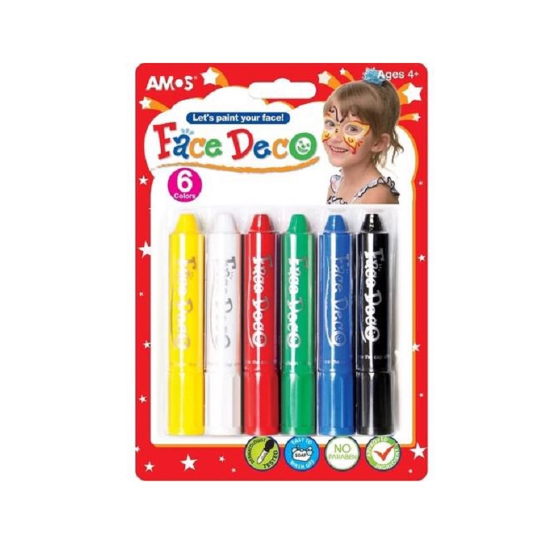 Amos Yüz Boyası 6 Lı Blister