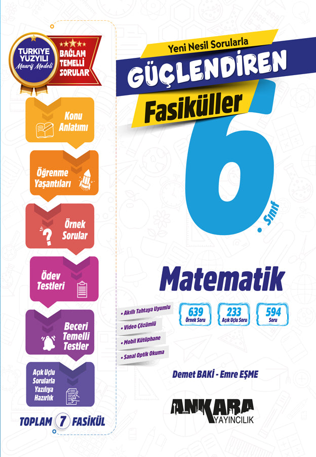 Ankara Yayıncılık 6. Sınıf Matematik Güçlendiren Fasiküller