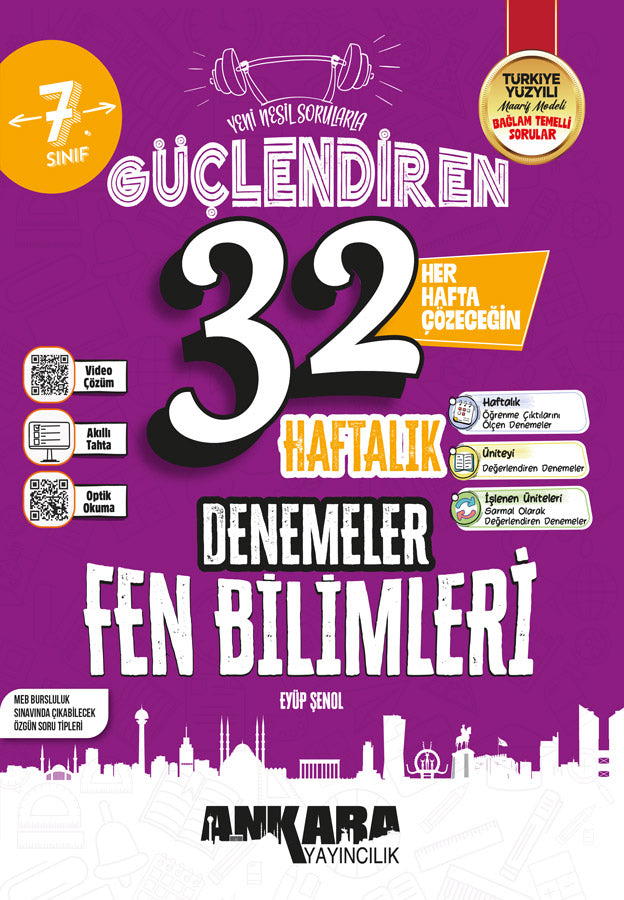 Ankara Yayıncılık 7. Sınıf Fen Bilimleri 32 Haftalık Güçlendiren Denemeleri-1
