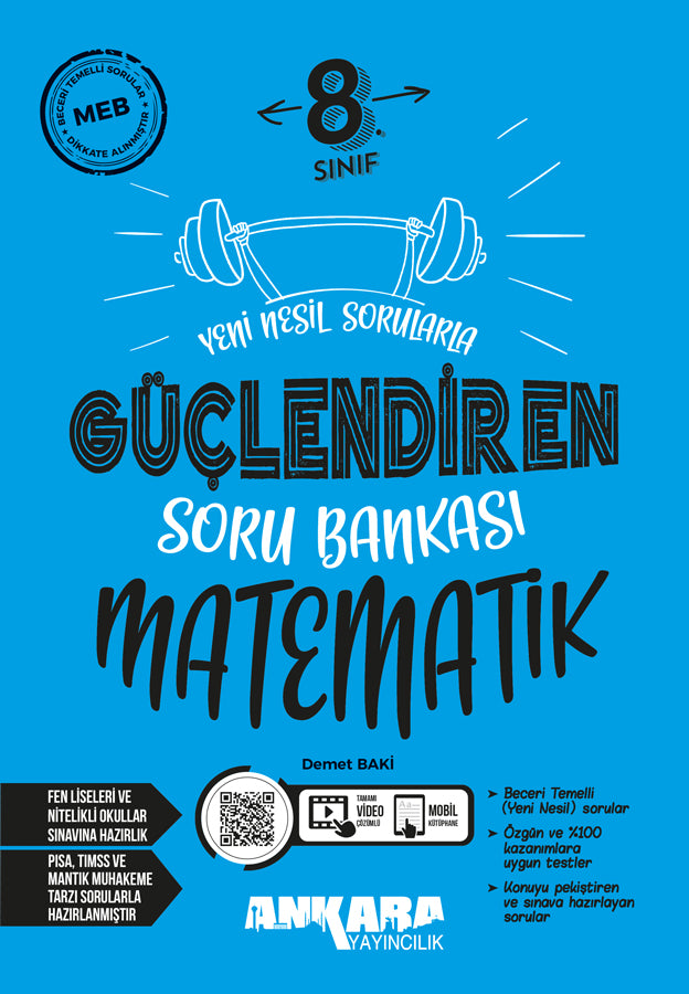Ankara Yayıncılık 8. Sınıf Matematik Güçlendiren Soru Bankası-1