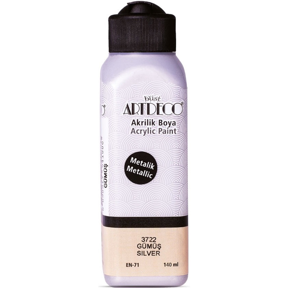 Artdeco Akrilik Boya 140 ML Metalik Gümüş 071R-3722-1