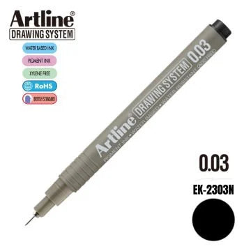 Artline Çizim Kalemi Drawing System 0.03 Mm Uç Siyah