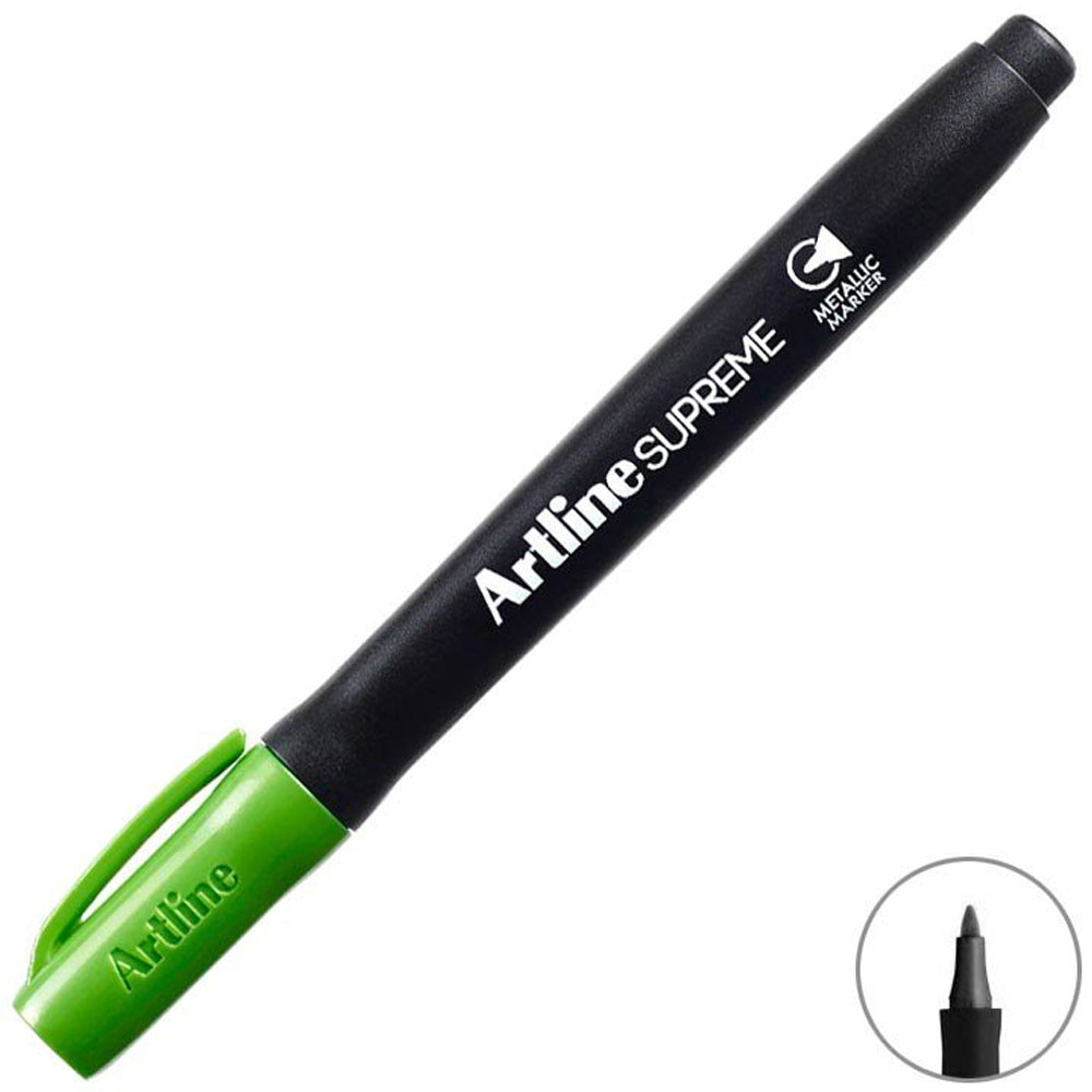 Artline Markör Permanent Supreme Metalik Green