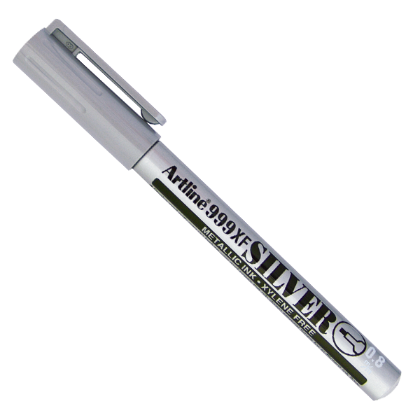 Artline Markör Yaldızlı Yuvarlak Uçlu 0.8 Mm Gümüş EK-999XF-1