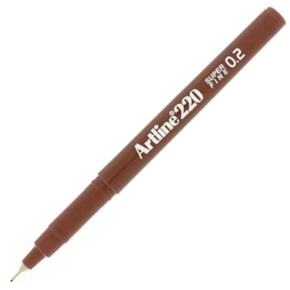 Artline Super Fine Keçe İnce Uçlu 0.2 Mm Kahve 220N
