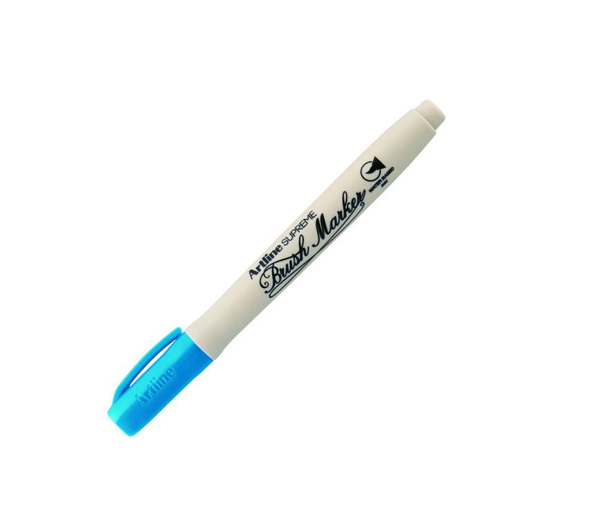 Artline Supreme Brush Marker Esnek Fırça Uçlu Kalem Gök Mavisi