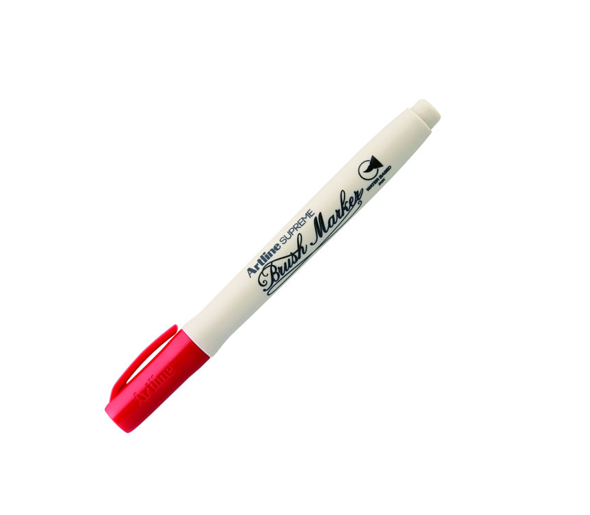 Artline Supreme Brush Marker Esnek Fırça Uçlu Kalem Kırmızı