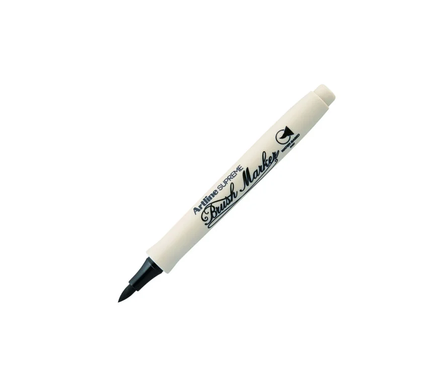 Artline Supreme Brush Marker Esnek Fırça Uçlu Kalem Siyah-1