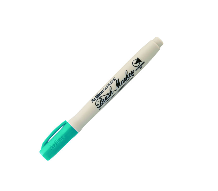 Artline Supreme Brush Marker Esnek Fırça Uçlu Kalem Turkuaz-1