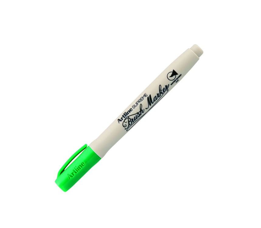 Artline Supreme Brush Marker Esnek Fırça Uçlu Kalem Yeşil-1