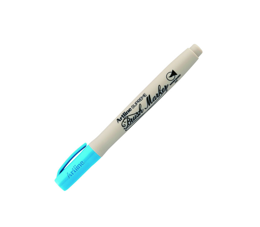 Artline Supreme Brush Marker Esnek Kalem Açık Mavi-1