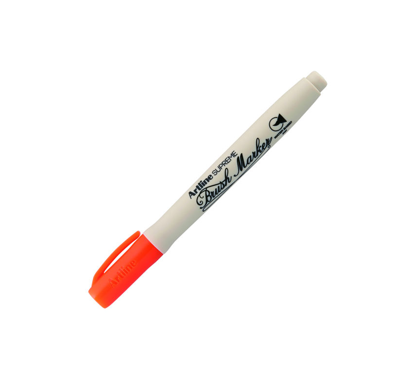Artline Supreme Brush Marker Uçlu Kalem Turuncu-1
