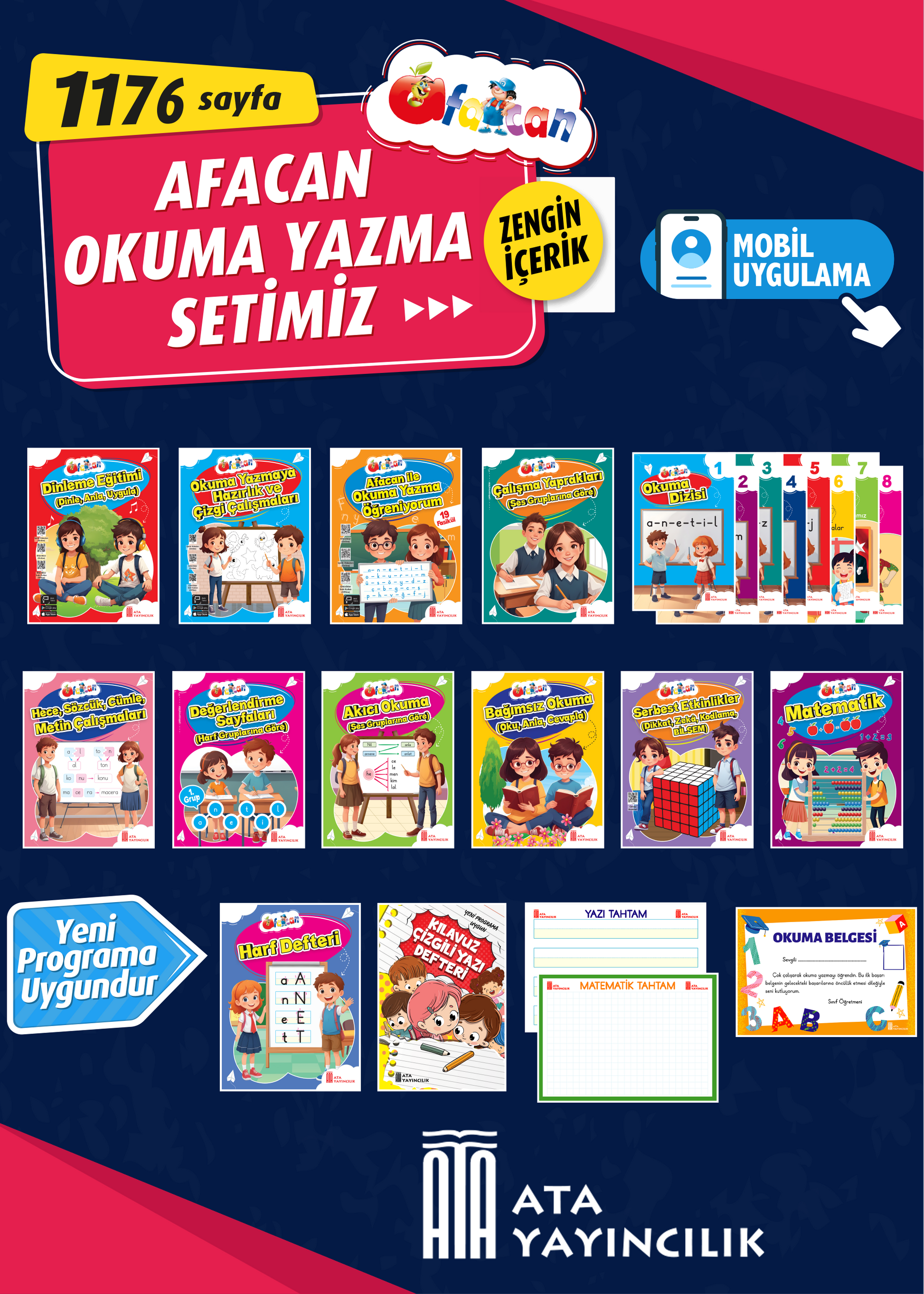 Ata Yayıncılık 1. Sınıf Afacan Okuma Yazma Seti-1