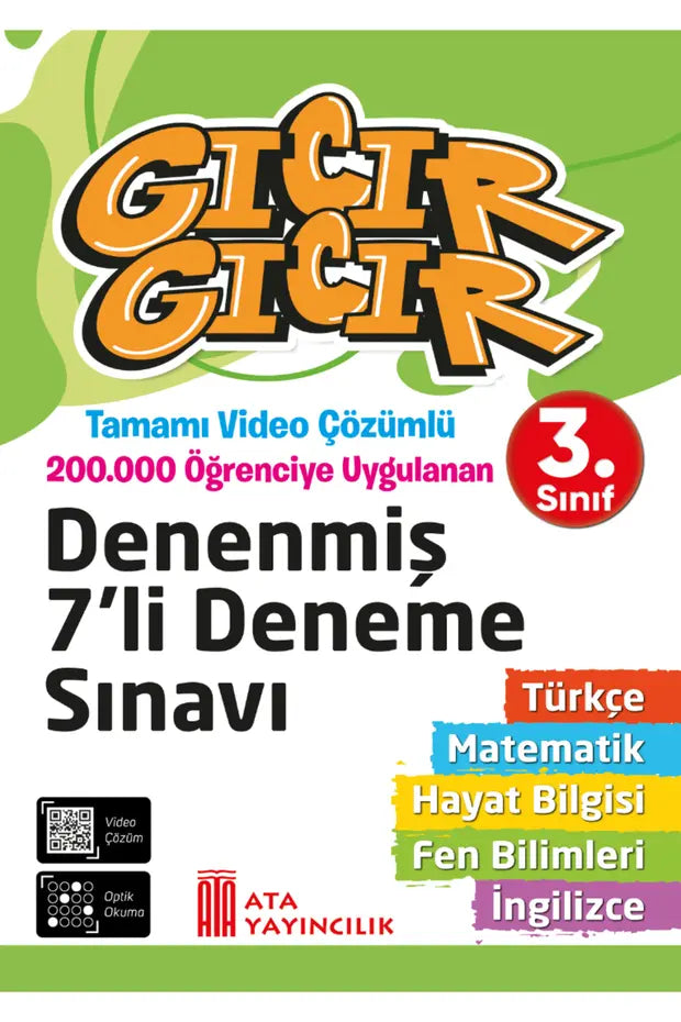 Ata Yayıncılık 3. Sınıf Gıcır Gıcır Tüm Dersler Denenmiş 7'li Deneme Sınavı-1