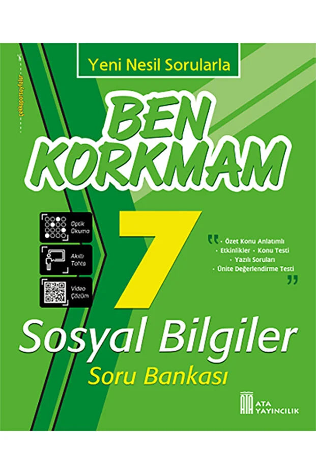 Ata Yayıncılık 7. Sınıf Ben Korkmam Sosyal Bilgiler Soru Bankası-1