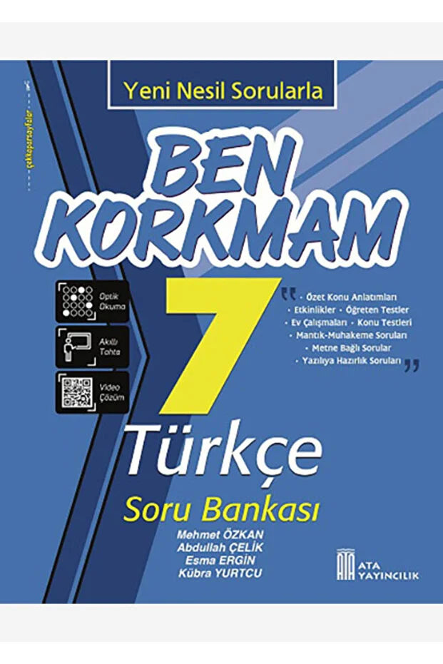 Ata Yayıncılık 7. Sınıf Ben Korkmam Türkçe Soru Bankası-1