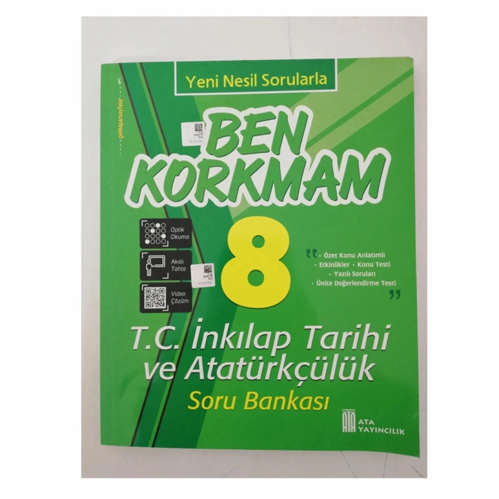 Ata Yayıncılık 8. Sınıf Ben Korkmam T.c. Inkılap Tarihi Ve Atatürkçülük Soru Bankası-1