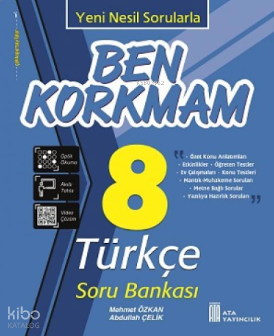 Ata Yayıncılık 8. Sınıf Ben Korkmam Türkçe Soru Bankası-1
