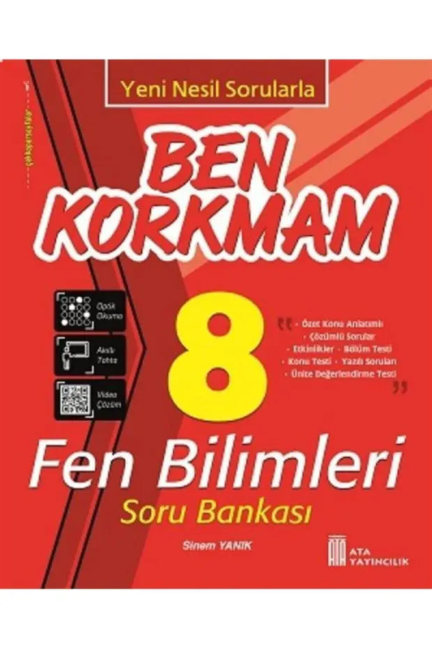 Ata Yayıncılık Ben Korkmam 8. Sınıf Fen Bilimleri Soru Bankası-1