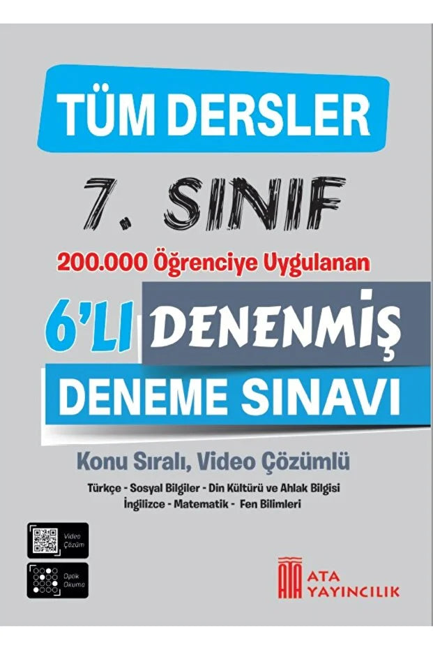 Ata Yayınları 7. Sınıf Tüm Dersler Deneme