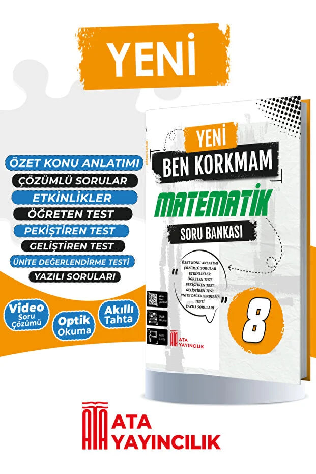 Ata Yayınları 8. Sınıf Yeni Ben Korkmam Matematik Soru Bankası