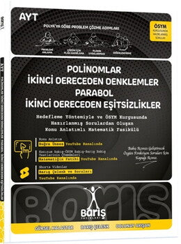 Barış Yayınları Polinomlar İkinci Dereceden Denklemler Parabol İkinci Dereceden Eşitsizlikler Matematik Fasikülleri-1