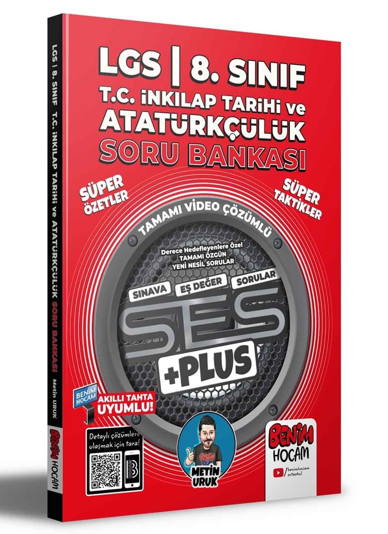 Benim Hocam Yayınları LGS 8.Sınıf İnkılap Tarihi ve Atatürkçülük SES PLUS Soru Bankas