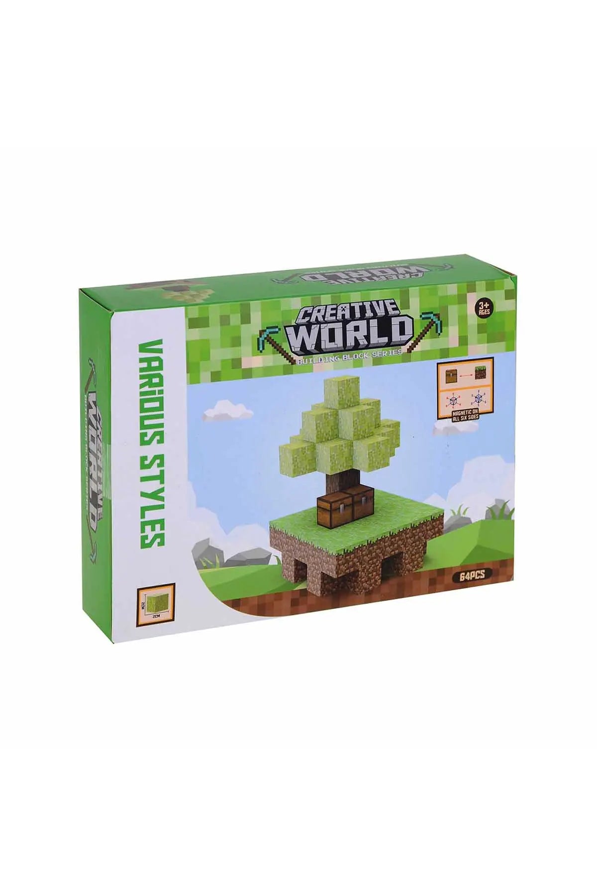Birlik Oyuncak Creative World Manyetik Mıknatıslı Blok Seti -64 Parça Eğitici Oyuncak JM802-2