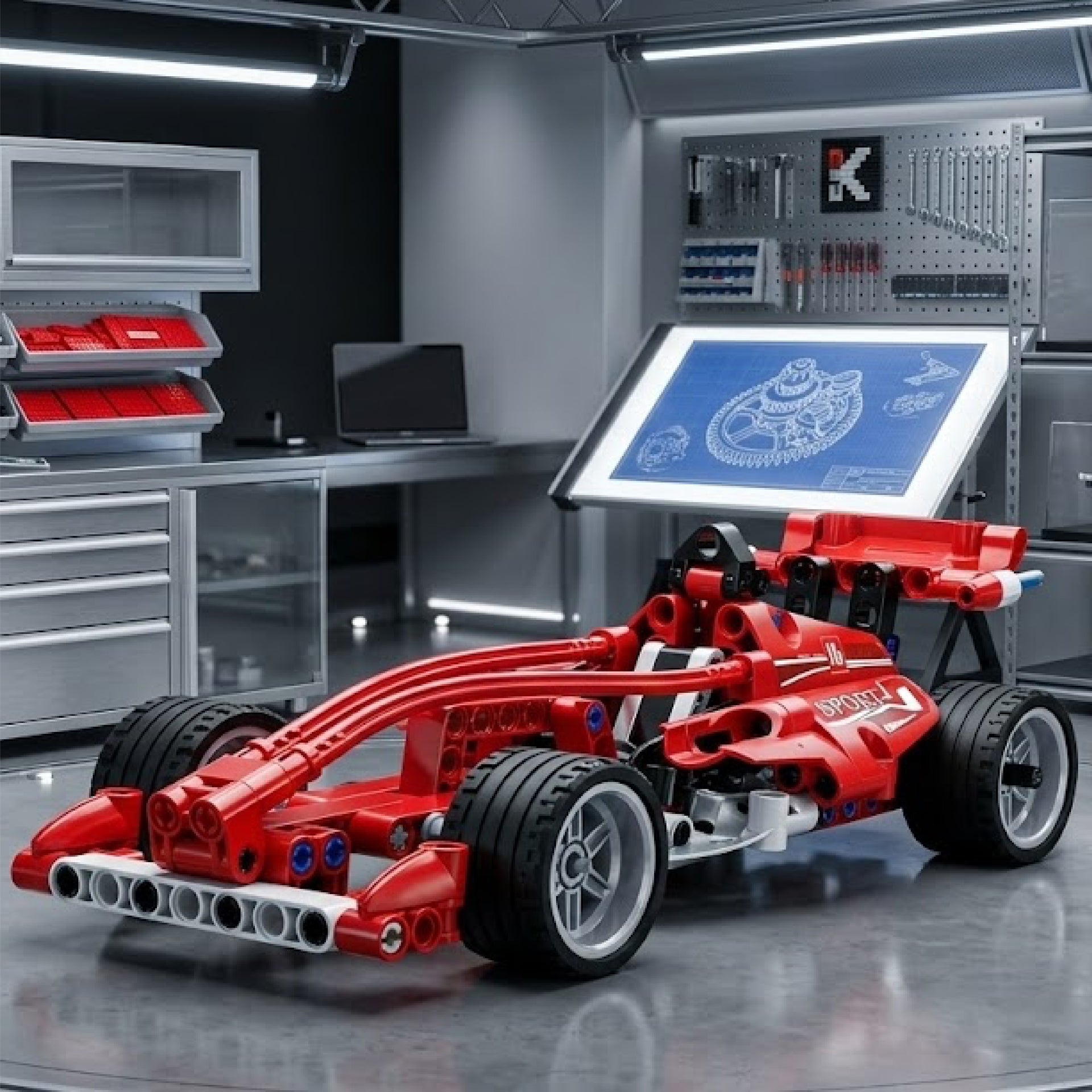 Cada Formula Yarış Arabası Çek Bırak 144 Parça Block Oyuncak