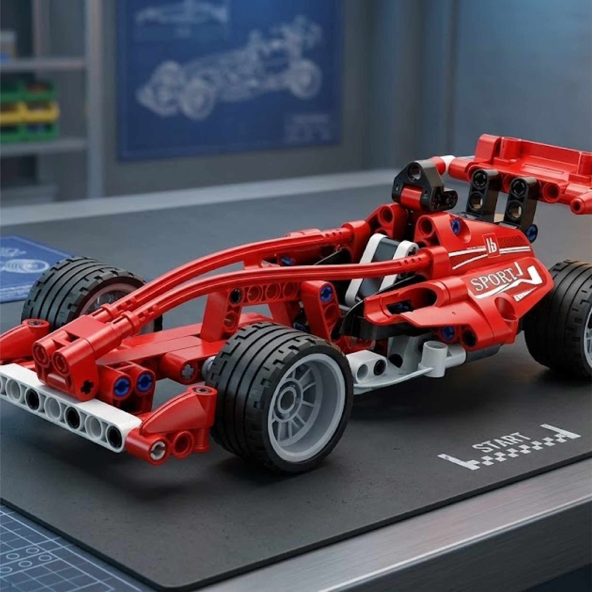 Cada Formula Yarış Arabası Çek Bırak 144 Parça Block Oyuncak-3