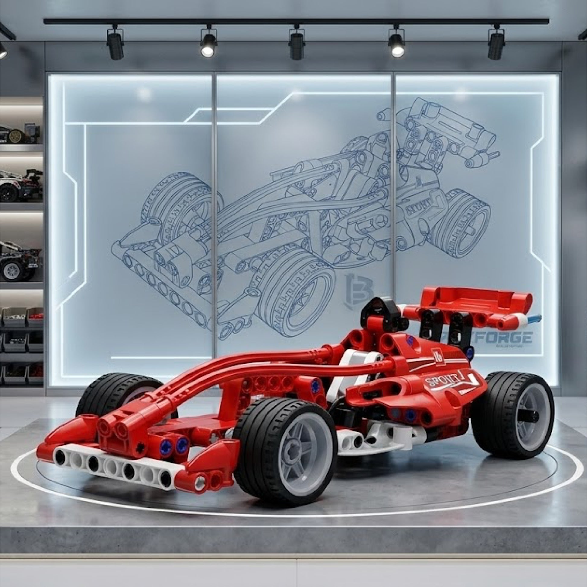 Cada Formula Yarış Arabası Çek Bırak 144 Parça Block Oyuncak-4