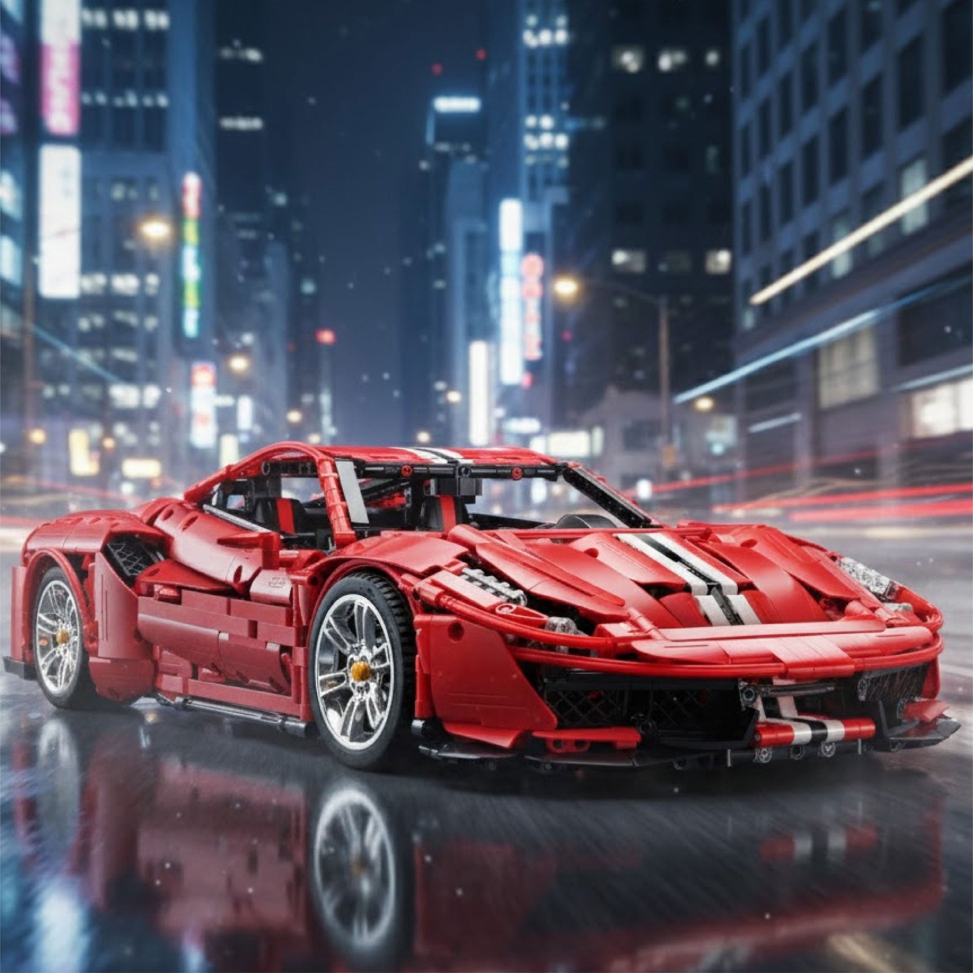 Cada Italian Red Supercar 3187 Parça Block Oyuncak C61042W-5